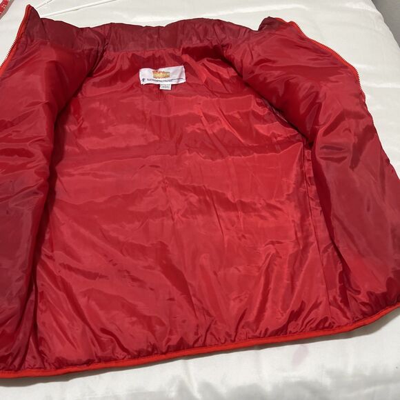 Universal Studios Back To The Future Red Puffer Jacket Marty Mcfly Men’s L - Picture 8 of 12